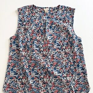 J Crew Factory Red White & Blue Sleeveless Top
